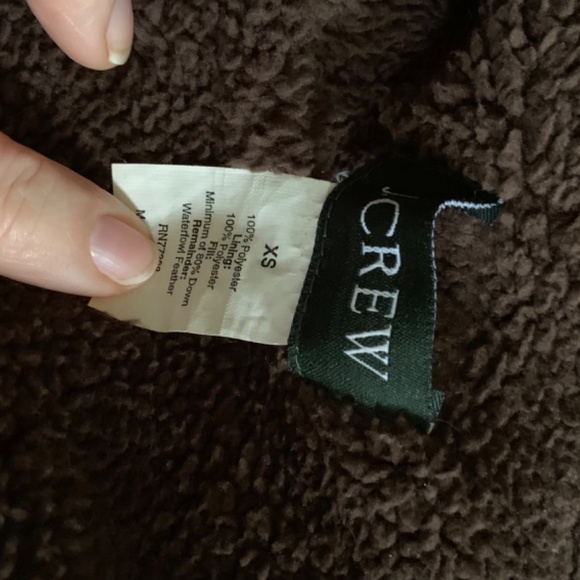 J. Crew down puffer vest with teddy fleece lining - Picture 4 of 4